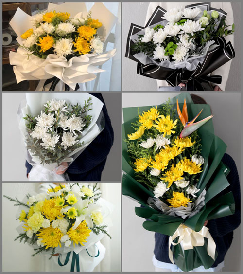 山东莱芜钢城区艾山街道九龙庄村白事花束代送